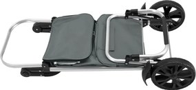 Nákupný vozík 3 v 1 – objem 56 l, sivý