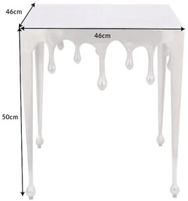 Dizajnový odkladací stolík Gwendolyn L 50 cm strieborný