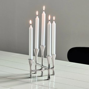 House Doctor Kovový svietnik Tristy Silver