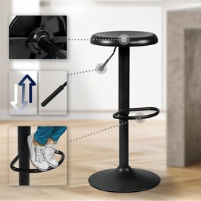 Barová stolička Williston - čierna