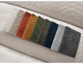 Biela podnožka z textílie buklé Annecy – Bobochic Paris