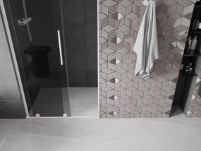 Mexen Velar L, posuvné sprchové dvere do otvoru 100 cm, 8mm šedé sklo, biela matná, 871-100-003-41-20