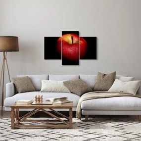 Obraz jablká na čiernom pozadí (90x60 cm)