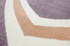 Koberec Lima M185A krémový / fialový