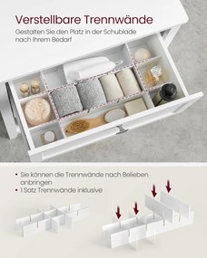 Kúpeľňová skrinka s 2 zásuvkami 30 × 60 × 80 cm, biela