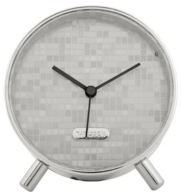 Karlsson 6004SI dizajnový budík strieborná, pr. 11 cm