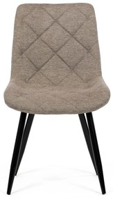 Autronic - Židle jídelní, krémová látka, nohy černý kov - CT-382 CRM2 AKCE