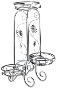 Stojan na kvety 88x65 cm strieborná