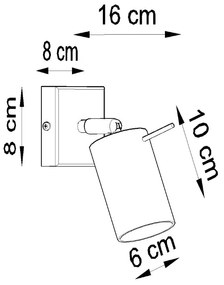 Bodové svietidlo Ring, 1x sivé kovové tienidlo, (možnosť polohovania)