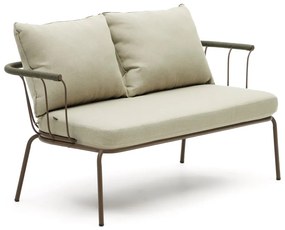 Svetlozelená/béžová záhradná pohovka Salguer - Kave Home