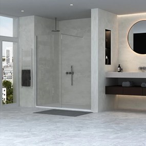 Erga Paris, sprchová zástena Walk-In 80x200 cm, 8mm číre sklo, chrómový profil, ERG-V02-PARIS-080x200-CL-CR