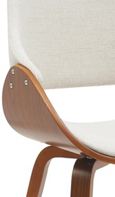 Jedálenská stolička Vangale - látka - Orech / Krémová