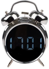 Izoxis 26337 Digitálne LED hodiny v štýle retro budíka, strieborné