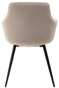 Jedálenská stolička FELLICE zamatová béžová 847269