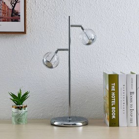 Lucande Kilio stolová LED lampa stmievateľná chróm