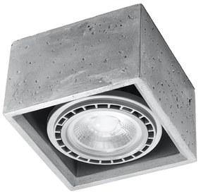 Stropné svietidlo Quatro, 1x betónové tienidlo