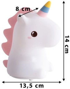 Dětská stolní LED lampa Unicorn bílá