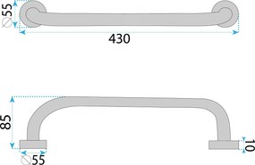 Madlo REA-98056 40 cm, chróm