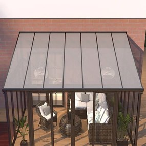 Luxusná zimná záhrada BestBerg PZ-QA7 / 12,8 m² / 300 x 428 x 312 cm / antracit