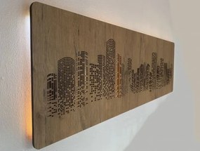 Podsvietený obraz Mrakodrapy na batériu