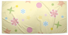 Sablio Uterák Kvetiny na žltej - 70x140 cm