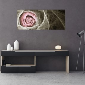 Obraz - Abstraktné ruže svetlo ružová (120x50 cm)