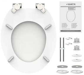 Schütte 84100-A - WC sedadlo, biele, s tichým zatváraním, MDF