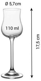 Tescoma Sada pohárov na grappu/rum CHARLIE, 6 ks, 110 ml