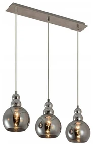 Auhilon Luster na lanku AKSO 3xE14/40W/230V matný chróm AU0241