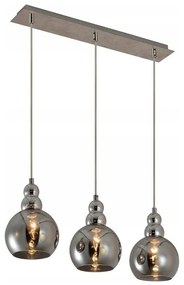Luster na lanku AKSO 3xE14/40W/230V matný chróm