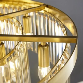 Toolight Toolight, krištáľové závesné svietidlo 8xE14, APP1531-8CP4, zlatá, OSW-06165