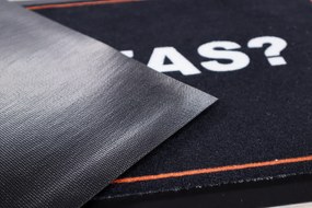 Mercury Flooring, Rohožka Čo zas 40x60 cm – na von aj na doma, 40x60, čierna