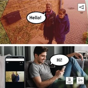 LED Inteligentná vonkajšia kamera so svetlom GoSmart LED/12W/230V IP65 Wi-Fi Tuya biela