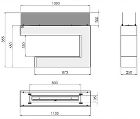 InFire - BIO krb 110x85,5 cm biela