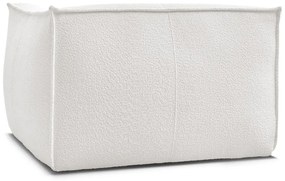 Biele kreslo z textílie buklé Giorgia – Bobochic Paris