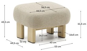 Béžová ženilková podnožka Nema – Kave Home