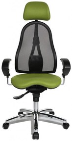 Topstar Topstar - obľúbená kancelárska stolička Sitness 45 - zelená, plast + textil + kov