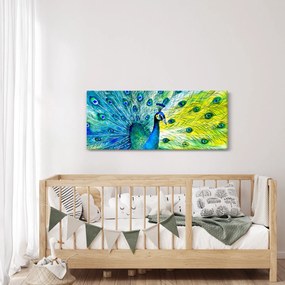 Obraz páva (120x50 cm)