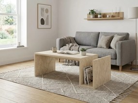 Konferenčný stolík NUVAREK, travertín/béžová