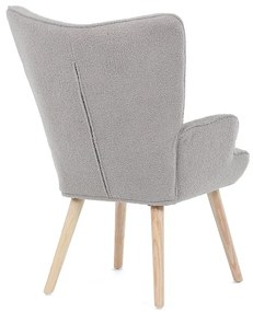 BONTEC Kreslo ušiak, šedá látka, AK-309 GREY2 Farba: Biela