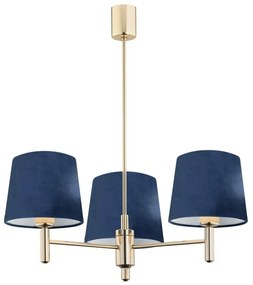 Argon 1485 - Luster na tyči PONTE 3xE27/15W/230V modrá/mosadz