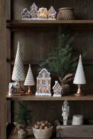 Perníková chalúpka so svetielkami Gingerbread Noël LED - 8*6*10 cm