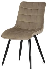 Jídelní židle, béžová, samet matný, CT-384 CAP4