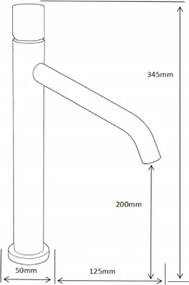 Mexen Rumba One vysoká umývadlová batéria, biela, 73511-20