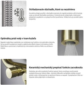 Deante Silia, podomietková sprchová súprava s ručnou sprchou s horizontálnou batériou, grafitová, DEA-NQS_D0XK