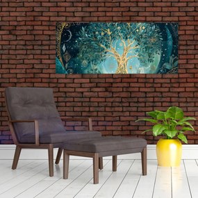 Obraz – Strom života vo vesmíre (120x50 cm)