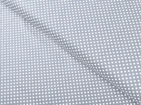 Biante Detský bavlnený záves Sandra SA-342 Biele bodky na sivom 130x250 cm