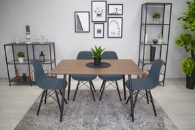 Set jedálenských stoličiek OSAKA tmavo sivé (čierne nohy) 4ks