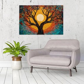 Obraz - Slnko v korune stromu života (90x60 cm)