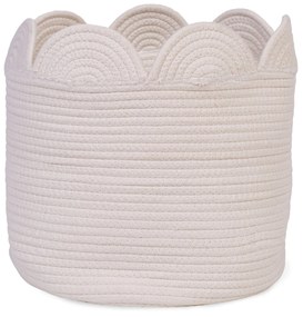 Kôš na hračky Kvetina Off White 30x30x30 cm